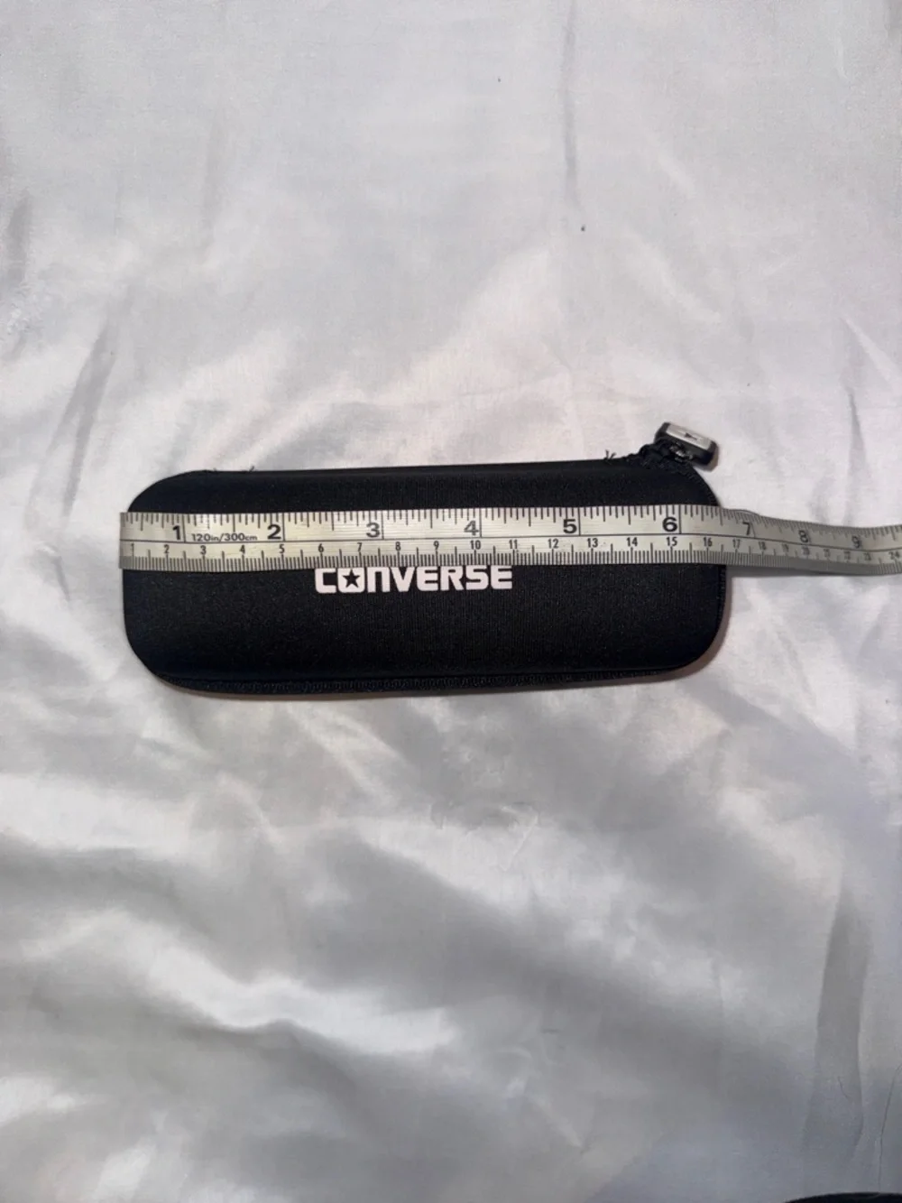 Converse Black and White Logo Zipper Glasses Case
